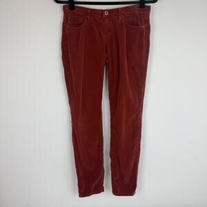 AG Adriano Goldschmied Womens The Stevie Slim Straight Copper Pants 28 Petite